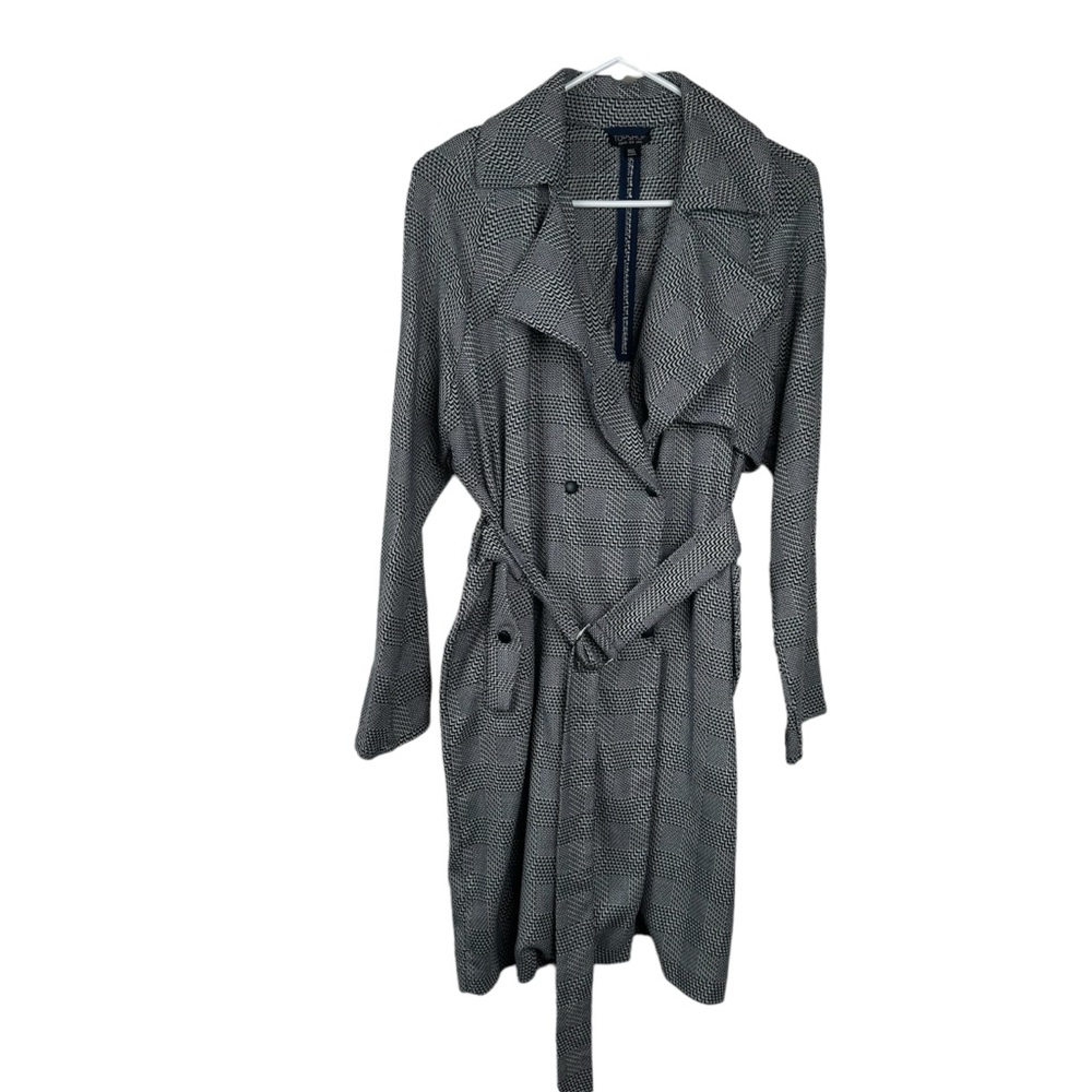 Top Shop Women’s Gray Plaid Outwear Size 8
